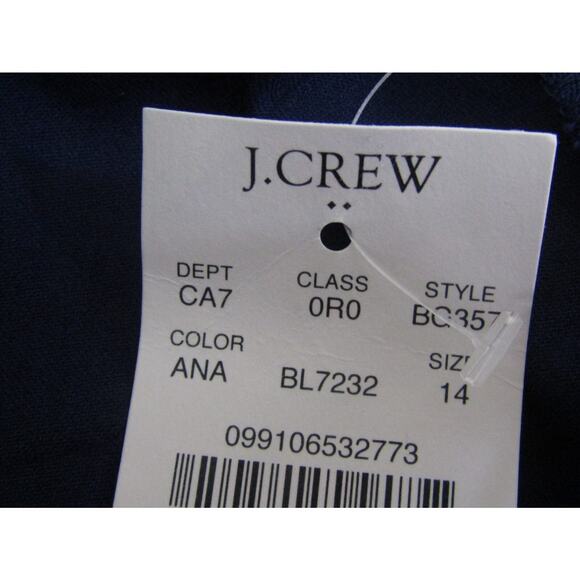 J. Crew Blue Kelsey Flare Pant Women's sz 14 34"x25" Minimalist Neutral Nautical - Picture 5 of 10